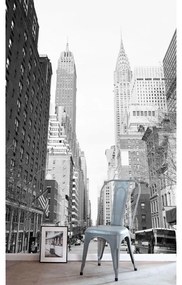 Fotomurale Muro di New York, nero grigio