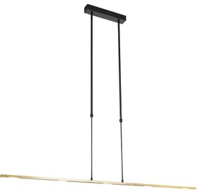 Lampada a sospensione nera con oro incl. LED dimmerabile - Bold