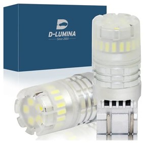 Lampada Led T20 7443 7440 Canbus Bianco 12V No Polarita IP67 Illuminazione 360 Gradi