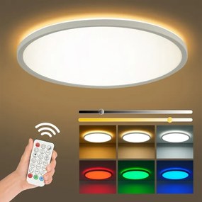 Brilagi - Lampada LED RGB dimmerabile ULTRA SLIM 18W 230V Ø30 cm bianco+DO