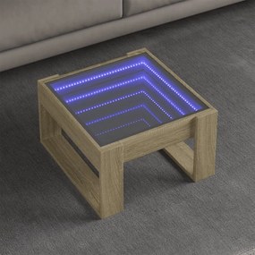 Tavolino Da Salotto Con Led Infinity Rovere Sonoma 50x53x30 Cm /