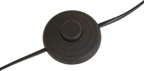 Lampada da terra nera con paralume in corda di carta beige 50/50/25 - Simplo