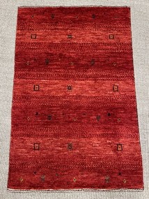 Loribaft Tappeto 60 x 90 Rosso (Iran) Annodato A Mano
