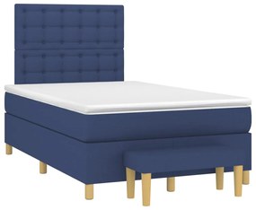 Giroletto A Molle Con Materasso Blu 120x190 Cm İn Tessuto /