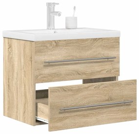 Set Mobili Da Bagno 2 Pz Rovere Sonoma İn Legno Multistrato /