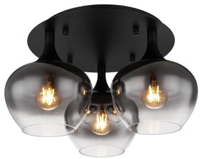 Globo 15548-3D - Lampadario a plafone MAXY 3xE27/40W/230V nero
