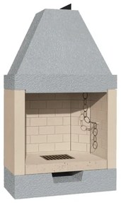 Camino A Legna In Refrattario Prefabbricato 74x45x131H M80REF Marsicamin
