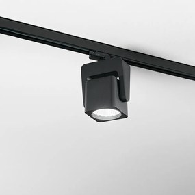 Faretto In Alluminio A Led Per Sistema In Binario Colore Nero