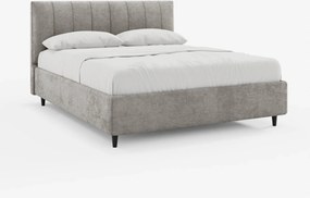 ONYX letto imbottito con vano contenitore e testiera verticale in tessuto certificato Oeko-Tex®