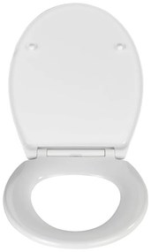 Sedile per wc bianco con chiusura facilitata , 44,5 x 37,5 cm Samos - Wenko