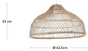Kave Home - Plafoniera per lampada Dyara 100% rattan Ã˜ 41 cm