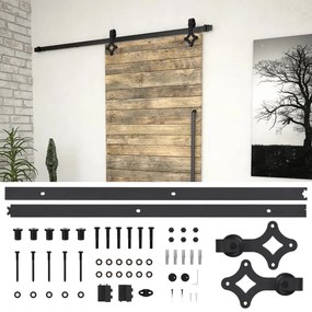 Kit Di Binari Per Porte Scorrevoli Skıen 183 Cm Acciaio Nero /