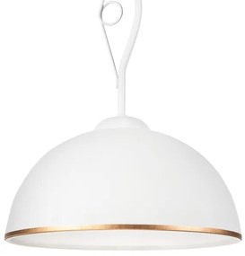 Lampadario a sospensione con supporto rigido RETRO II 1xE27/60W/230V bianco