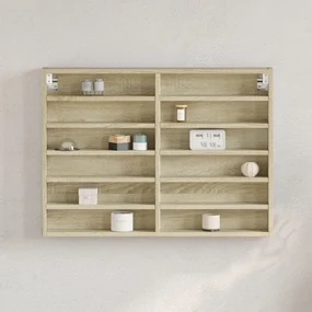 Armadietto Vetrina Rovere Sonoma 80x8,5x58 Cm Legno Multistrato /