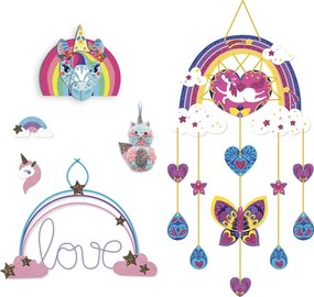 Atelier per bambini XXL - Multiattività 6 Decorazioni Arcobaleno Fai-Da-Te