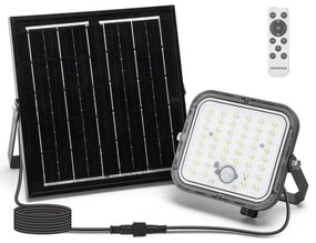 Aigostar - Proiettore solare LED dimmerabile con sensore LED/80W/3,4V IP66 + telecomando