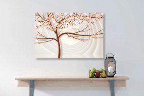 Quadro su tela – Albero moderno su sfondo astratto