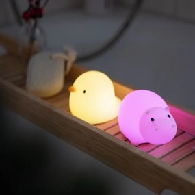 MegaLight - LED RGB Ricaricabile per bambini touch lampada per vasca da bagno SWIMMY DUCK LED/5V