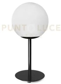 Jugen black lampada da tavolo vetro bianco montatura nera attacco e...