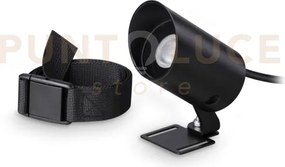Koala proiettore led cob 7w 35° 630 lm 3000 k nero ip65 alimentator...