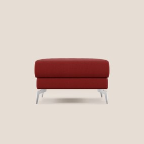 Star Pouf con piedini alti in tessuto smacchiabile T05 rosso