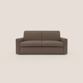 Kansas Divano letto matrimoniale alto 20 cm in tessuto impermeabile misto cotone T13 marrone