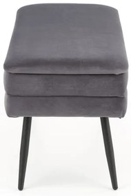 Panca con contenitore VELVA 37x78 cm grigio