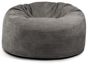 Puof a sacco nero con rivestimento in velluto a coste Om 135 – SLOWDOWN