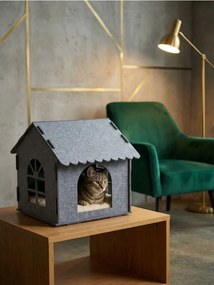 Sinsay - Casetta in feltro per animali - grigio scuro