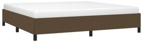 Giroletto senza materasso marrone scuro 200x200 cm in tessuto