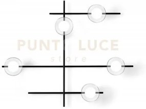 Mikado lampada da parete o soffitto con rotazione 5 luci vetro cosm...