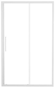 Porta doccia scorrevole Record L 166 x H 195cm, Sp. 6 mm in vetro vetro senza finitura / trasparente profilo bianco