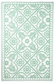 Esschert Design Tappeto da Esterno 182x122 cm a Tessere Verde e Bianco