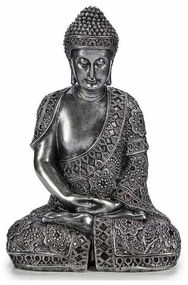 Statua Decorativa Buddha Seduto Argentato 17 x 32,5 x 22 cm (4 Unità)