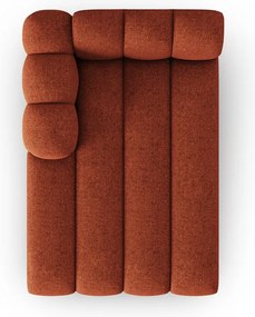 Chaise longue componibile color mattone (con penisola a sinistra) Lupine – Micadoni Home