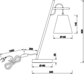 Trio - Lampada da tavolo ANDREUS 1xE14/40W/230V