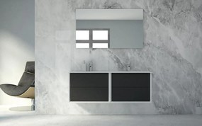 Mobile sottolavabo e lavabo Bellagio per doppia vasca bianco L 70 x H 48 x P 46 cm