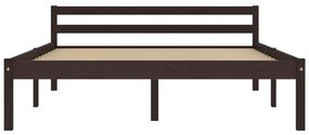 Giroletto marrone scuro in legno massello di pino 140x200 cm