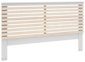 Testiera bianca/naturale in pino 146x100 cm Campus - Marckeric
