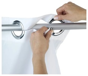 Tenda da doccia bianca con finitura antimuffa Dandelions, 180 x 200 cm Astera - Wenko