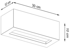 Sollux SL.0992 - Applique VEGA 1xE27/60W/230V 30 cm cemento