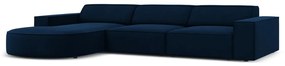 Divano angolare in velluto blu (angolo sinistro) Jodie - Micadoni Home