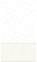 Carta da parati panoramica Boiserie nuvole, rosa e bianco 159 x 280 cm