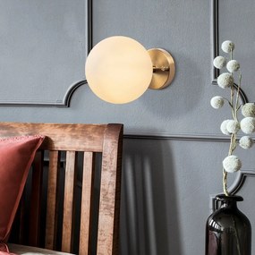 Lampada da parete in bianco e bronzo ø 15 cm Atmaca - Opviq lights