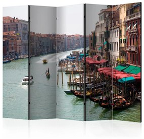 Paravento separè Canal Grande a Venezia, Italia II - paesaggio di barche e fiume
