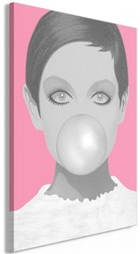 Quadro Bubble Gum (1 Part) Vertical  Colore Rosa, Dimensioni e Misure 60x90