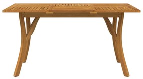 Tavolo da giardino 150x90x75 cm legno massello di acacia