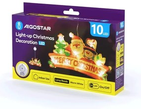 Aigostar - Decorazione natalizia 10xLED/3xAAA Buon Natale 13 cm