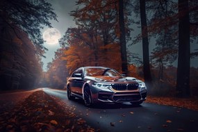 Stampa su tela – BMW al chiaro di luna
