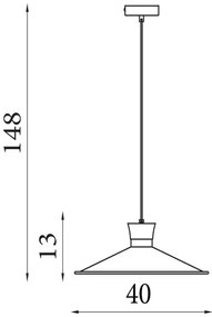 Searchlight 601891BK - Lampadario a cavo BALHAM 1xE27/60W/230V